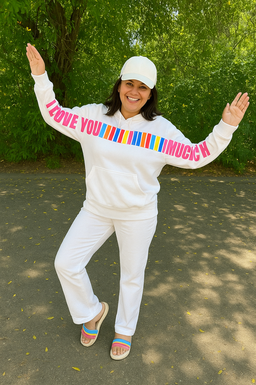 I LOVE YOU THIS MUCH Hoodie — for couples who love effortlessly matching in style.