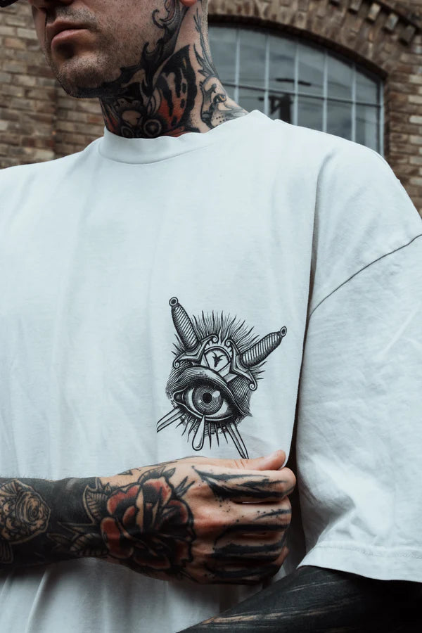 Think Twice - Oversized T-Shirt (rusty bleach) 240GSM