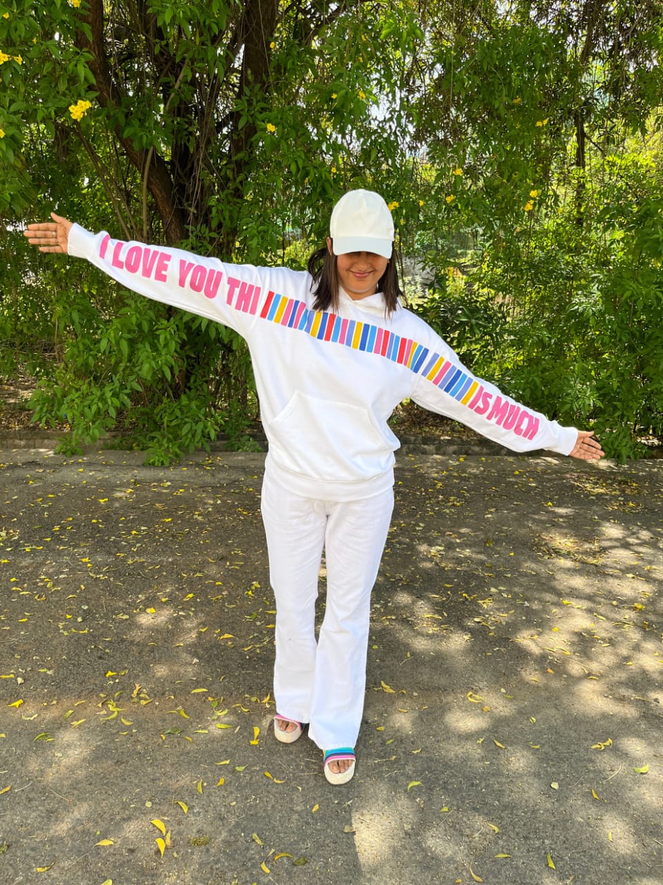 I LOVE YOU THIS MUCH Hoodie — for couples who love effortlessly matching in style.