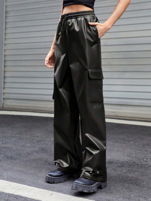 Blackout Utility Leather Cargos