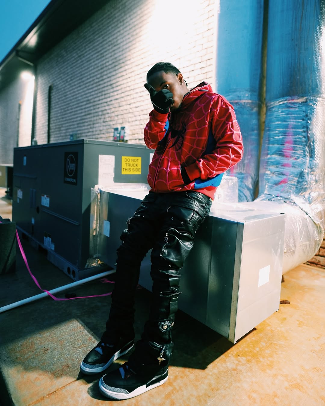 SPIDEY SOCIETY" OG RED ZIP-UP JACKET