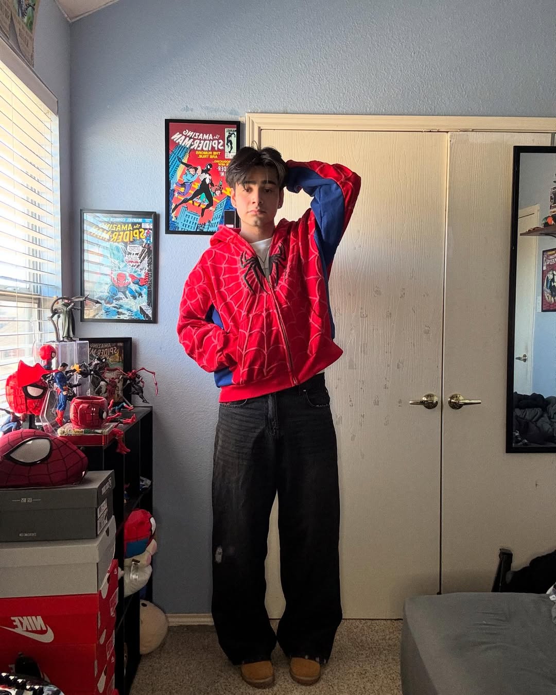 SPIDEY SOCIETY" OG RED ZIP-UP JACKET