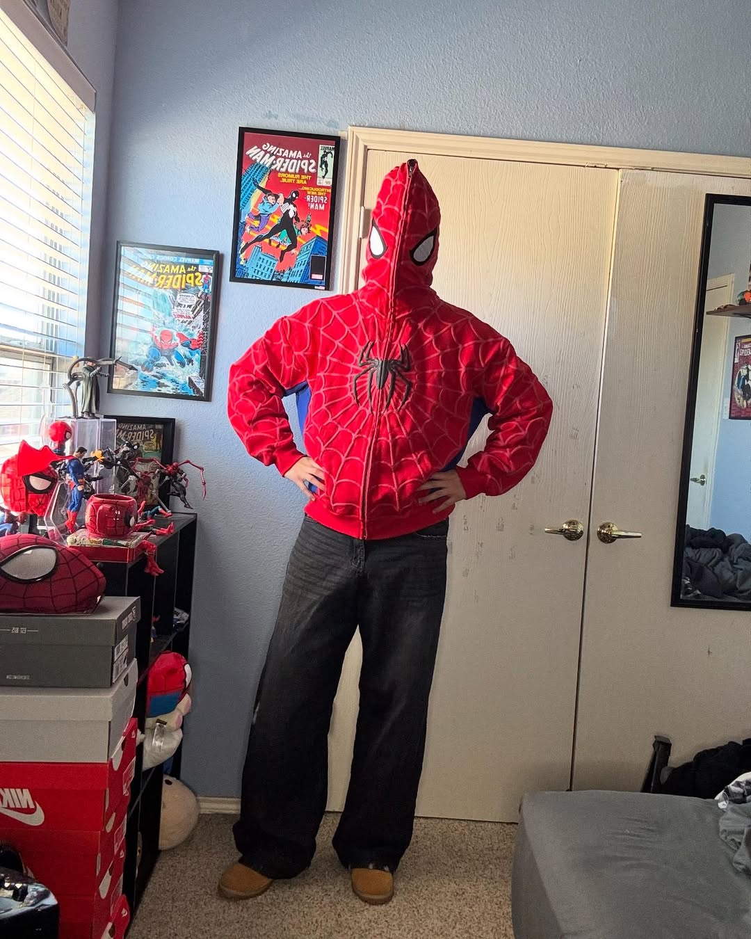 SPIDEY SOCIETY" OG RED ZIP-UP JACKET