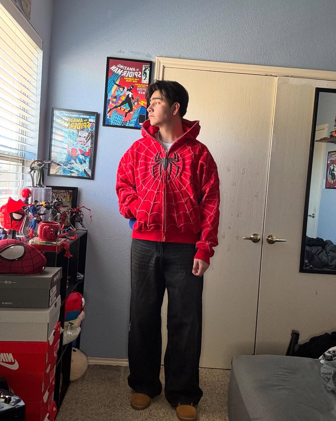 SPIDEY SOCIETY" OG RED ZIP-UP JACKET