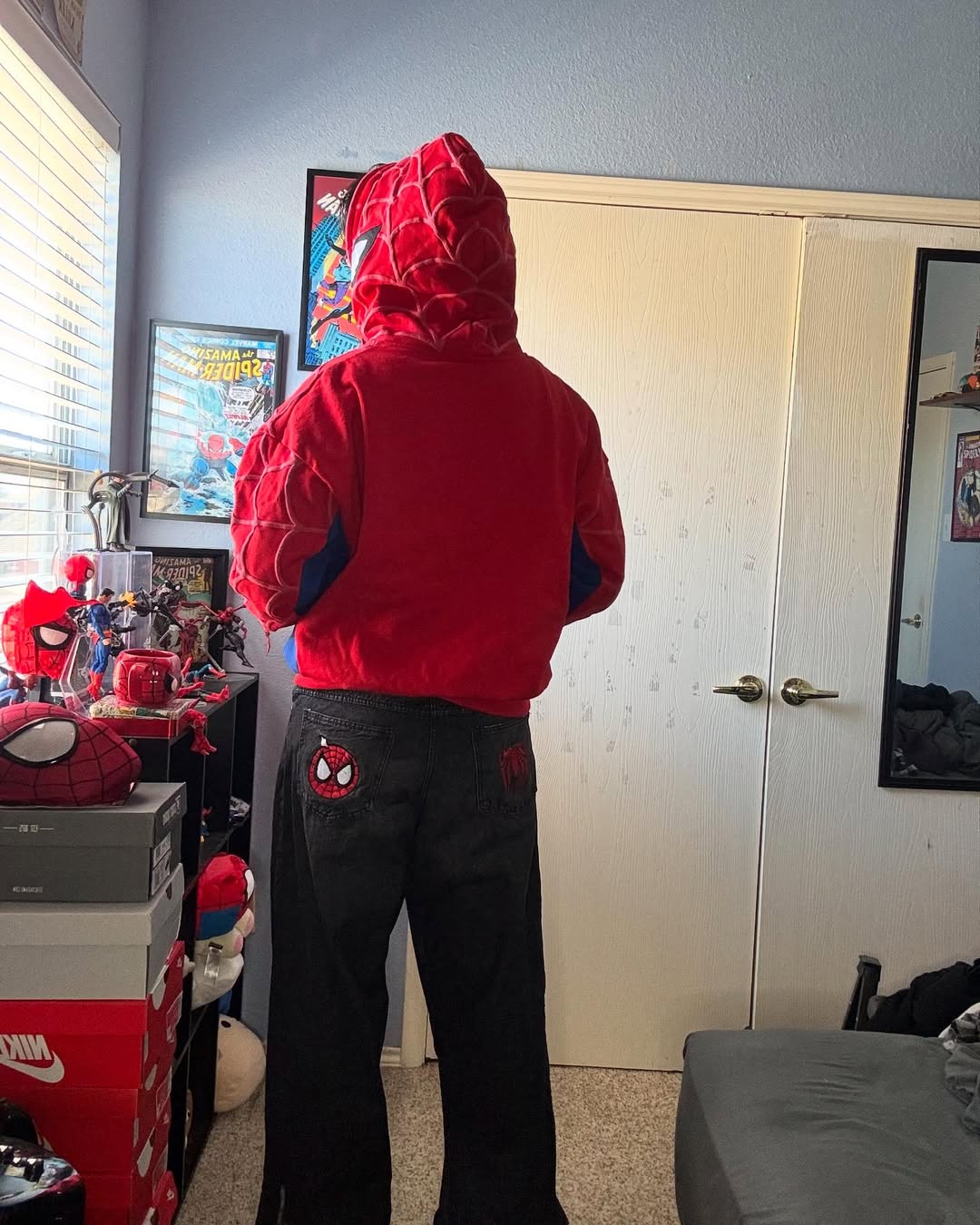 SPIDEY SOCIETY" OG RED ZIP-UP JACKET