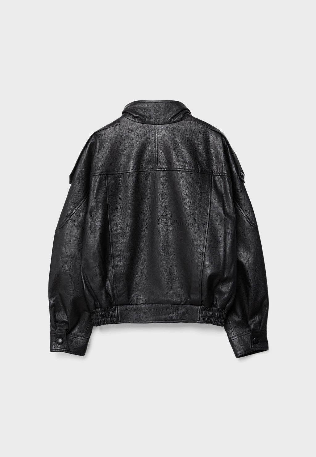 Boxy Faux Leather Jacket in Black – THREADSHADE