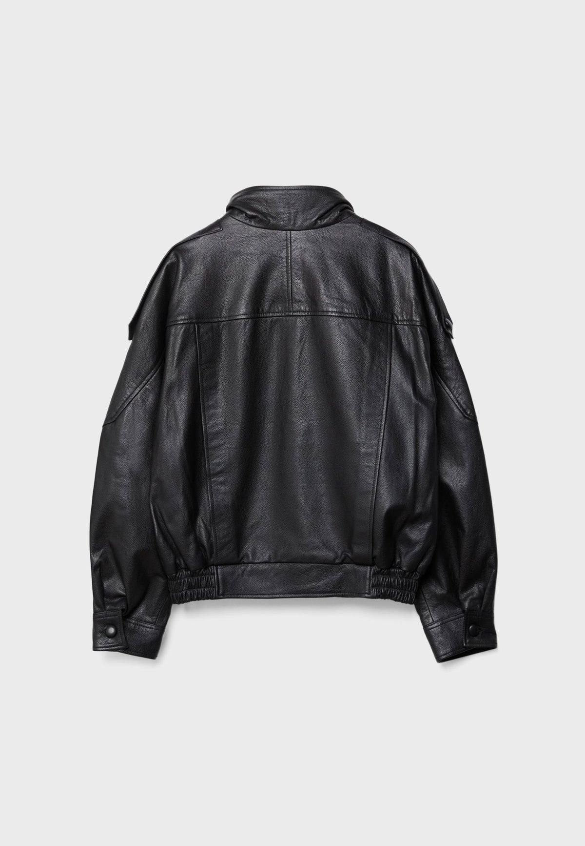 Boxy Faux Leather Jacket in Black – THREADSHADE