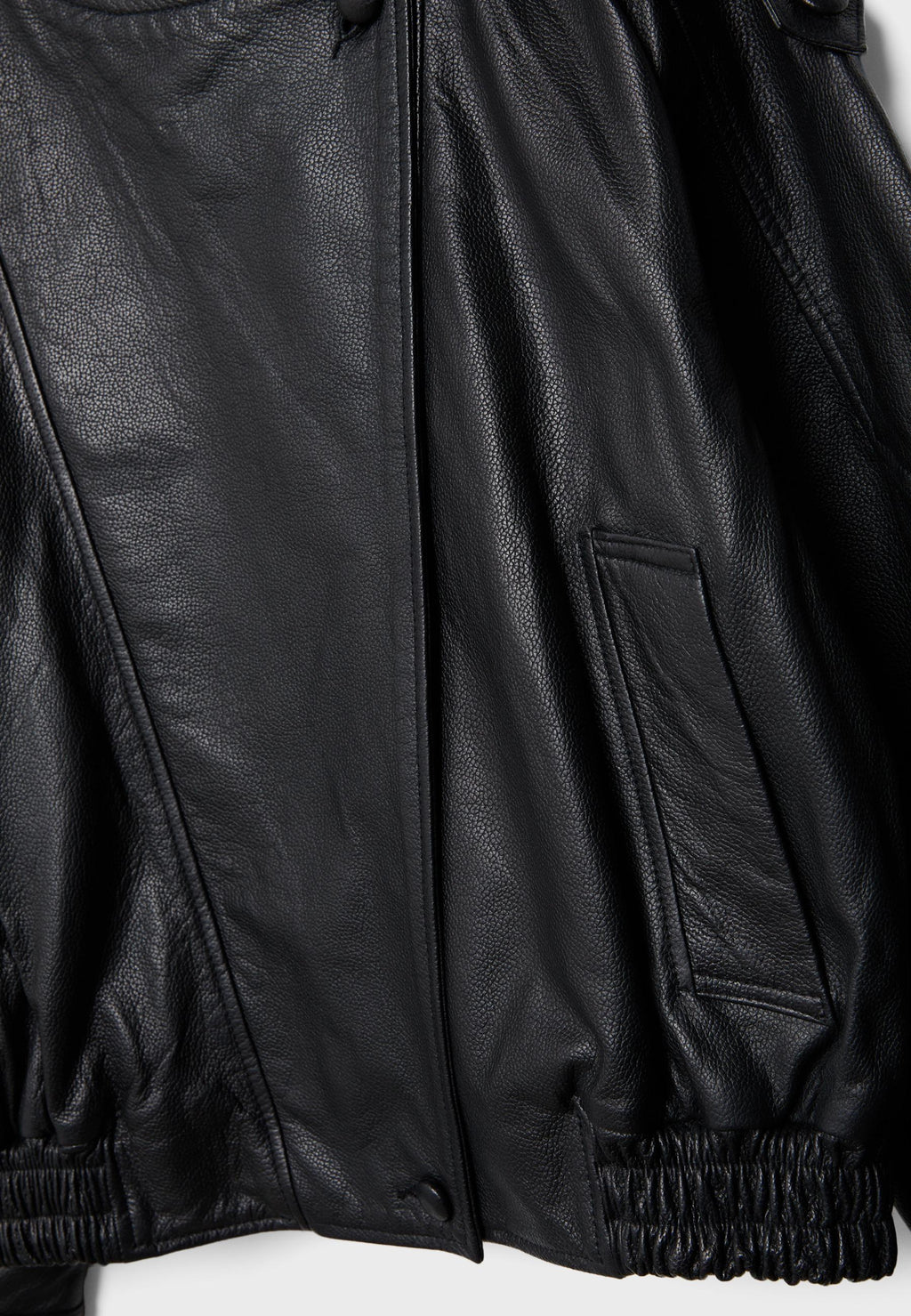 Boxy Faux Leather Jacket in Black – THREADSHADE
