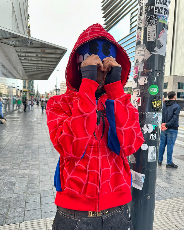 SPIDEY SOCIETY" OG RED ZIP-UP JACKET