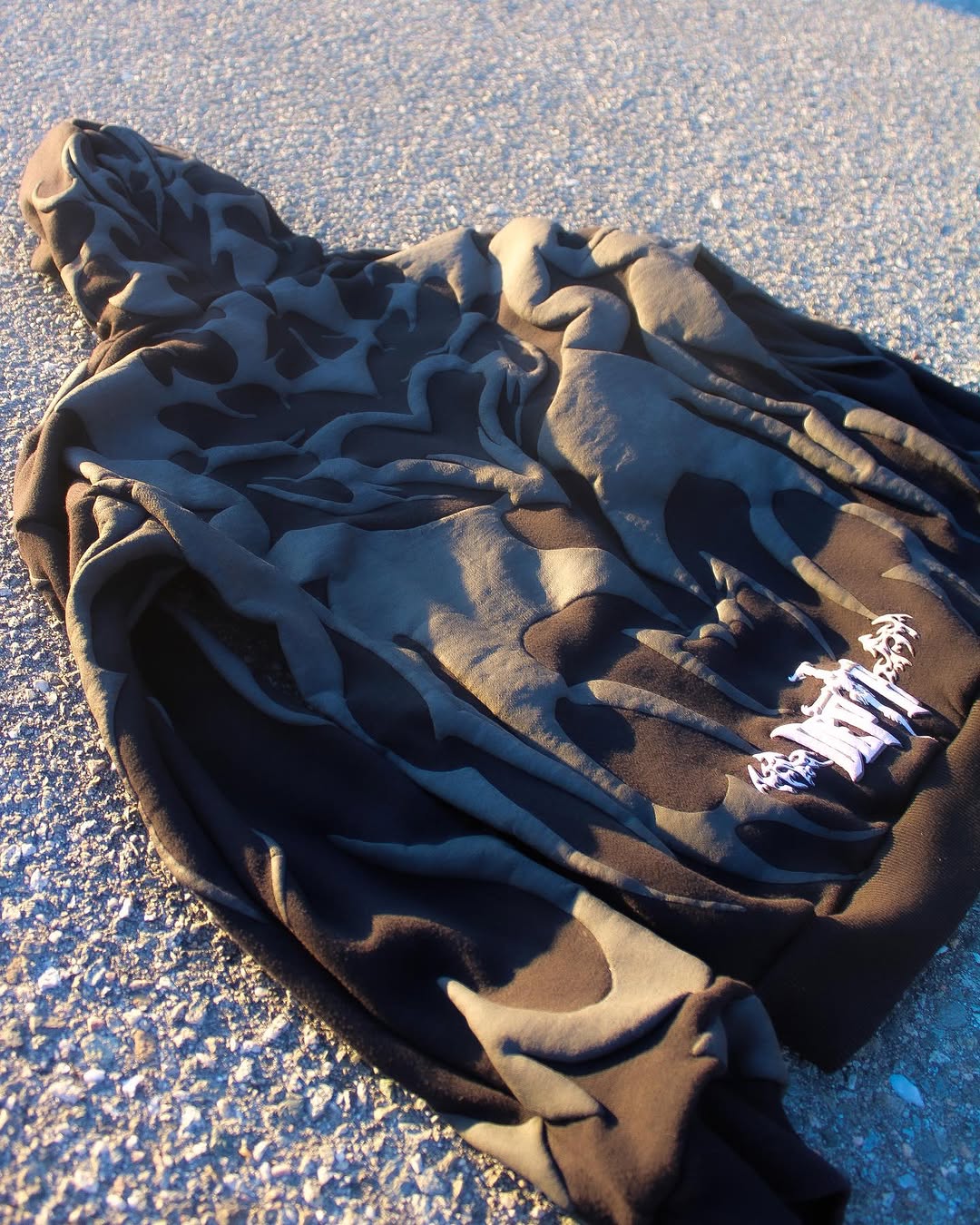 Depta Hoodie – Limited Edition Tribal Shadow Oversized Puff Print Hoodie | Unisex Streetwear White & Black