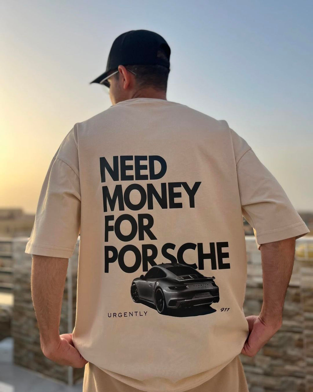 Need Money for Porsche T-Shirt - Oversized Streetwear Drop