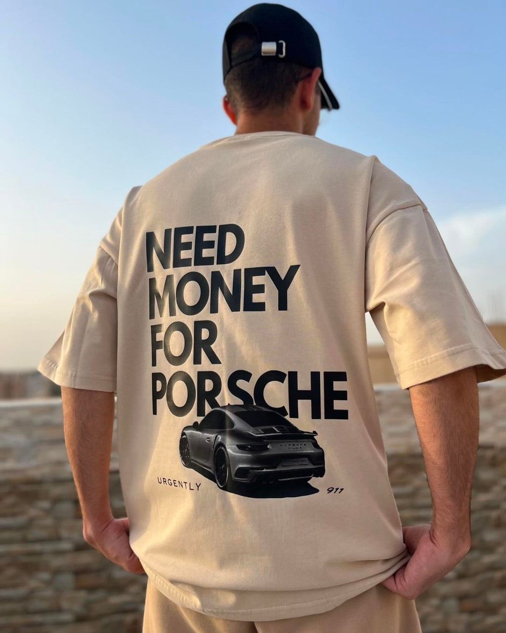 Need Money for Porsche T-Shirt - Oversized Streetwear Drop