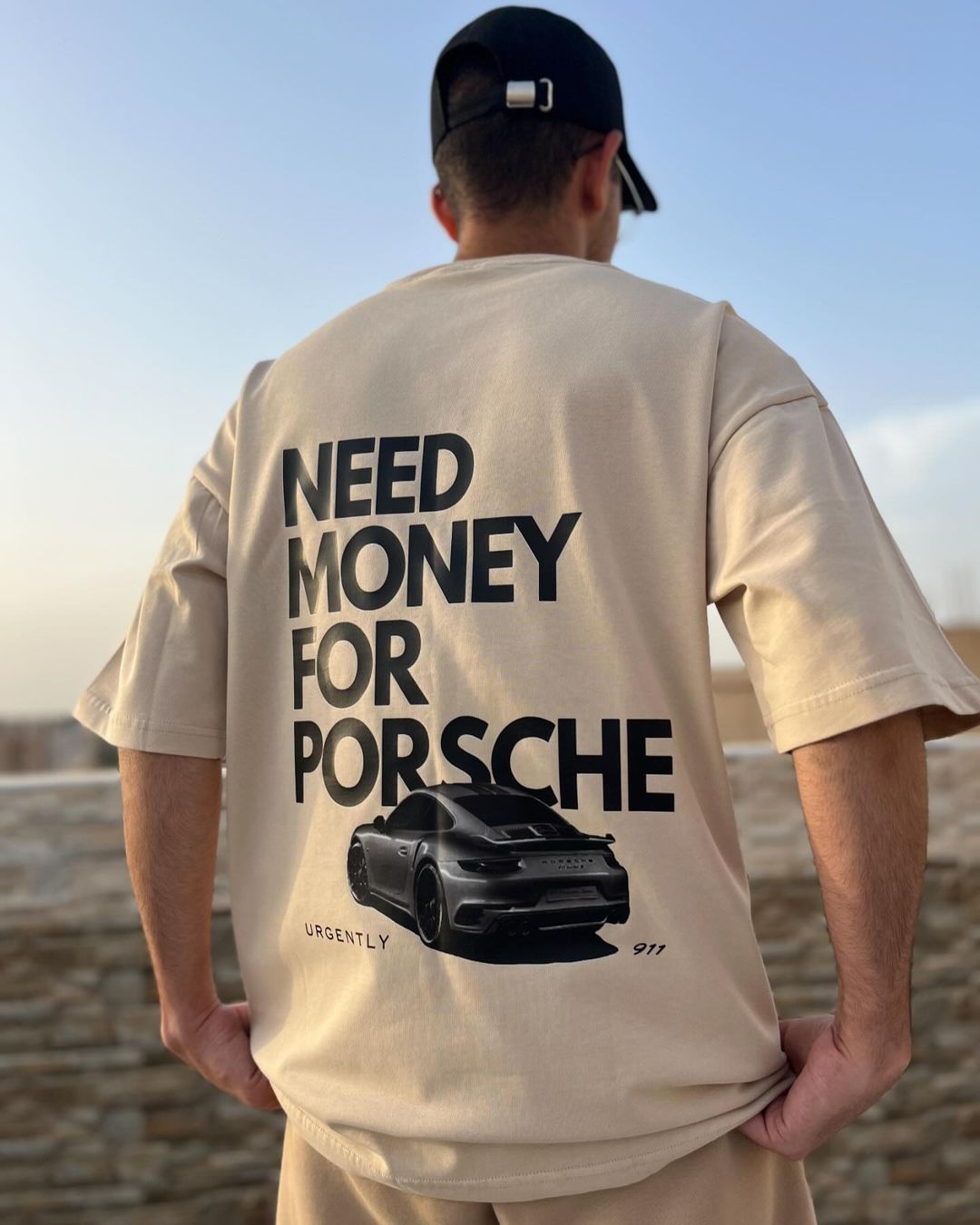 Need Money for Porsche T-Shirt - Oversized Streetwear Drop