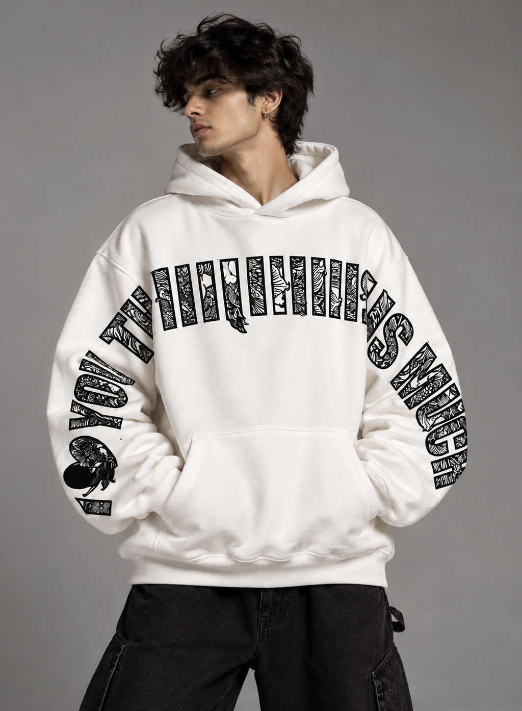 I LOVE YOU THIS MUCH Oversized Hoodie
