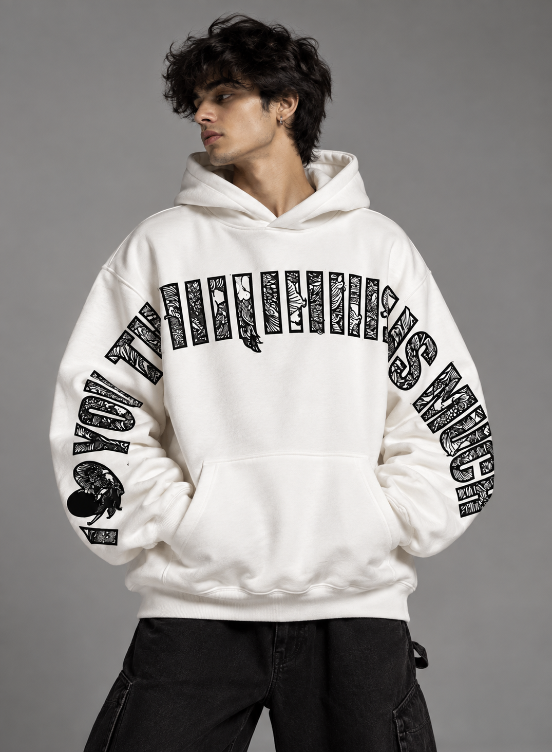 I LOVE YOU THIS MUCH Oversized Hoodie