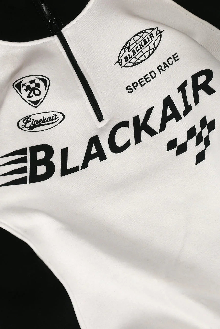 BLACKAIR SPEED RACE SWEATSHIRT – WHITE & BLACK