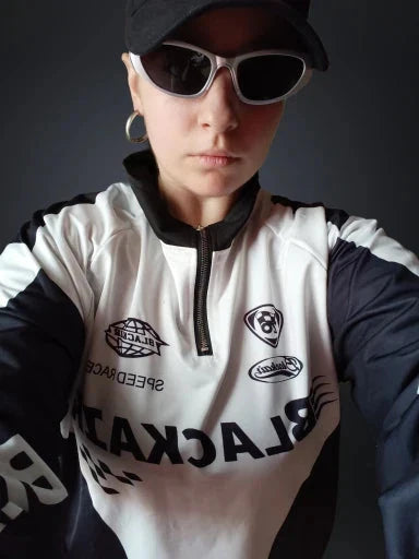 BLACKAIR SPEED RACE SWEATSHIRT – WHITE & BLACK