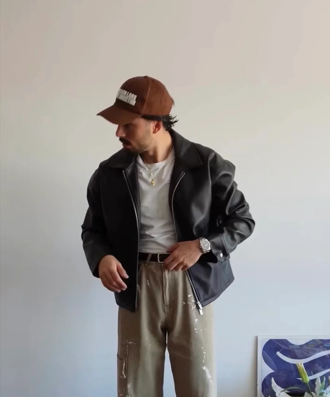 Black Leather Jacket for Men – Premium Streetwear Edition | ThreadShade