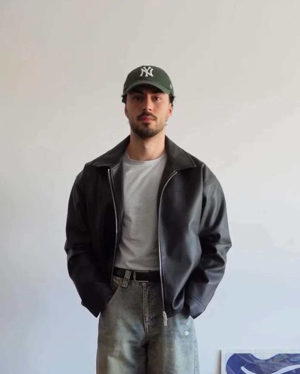 Black Leather Jacket for Men – Premium Streetwear Edition | ThreadShade