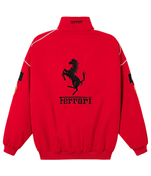 Ferrari F1 Vintage Racing Jacket – Red Embroidered Edition