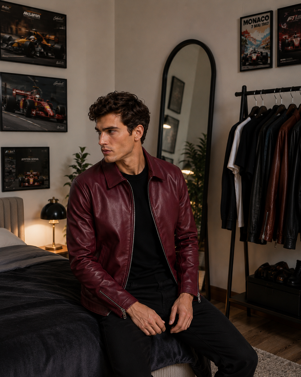 Vintage Wine Leather Jacket