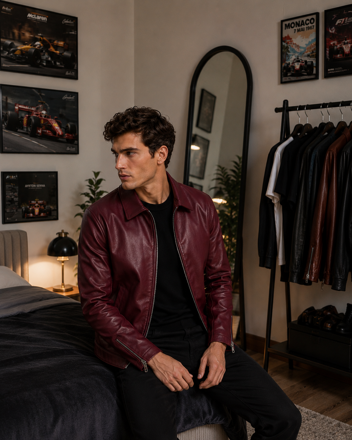Vintage Wine Leather Jacket