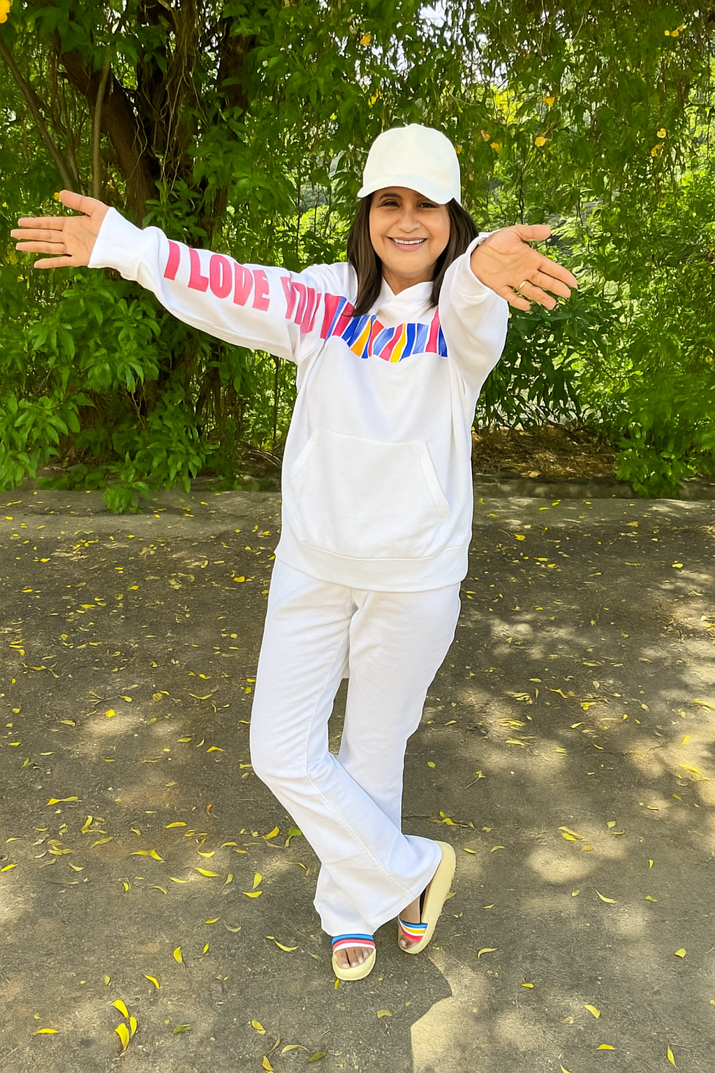 I LOVE YOU THIS MUCH Hoodie — for couples who love effortlessly matching in style.