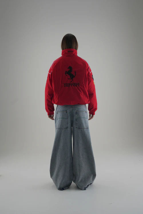 Ferrari F1 Vintage Racing Jacket – Red Embroidered Edition