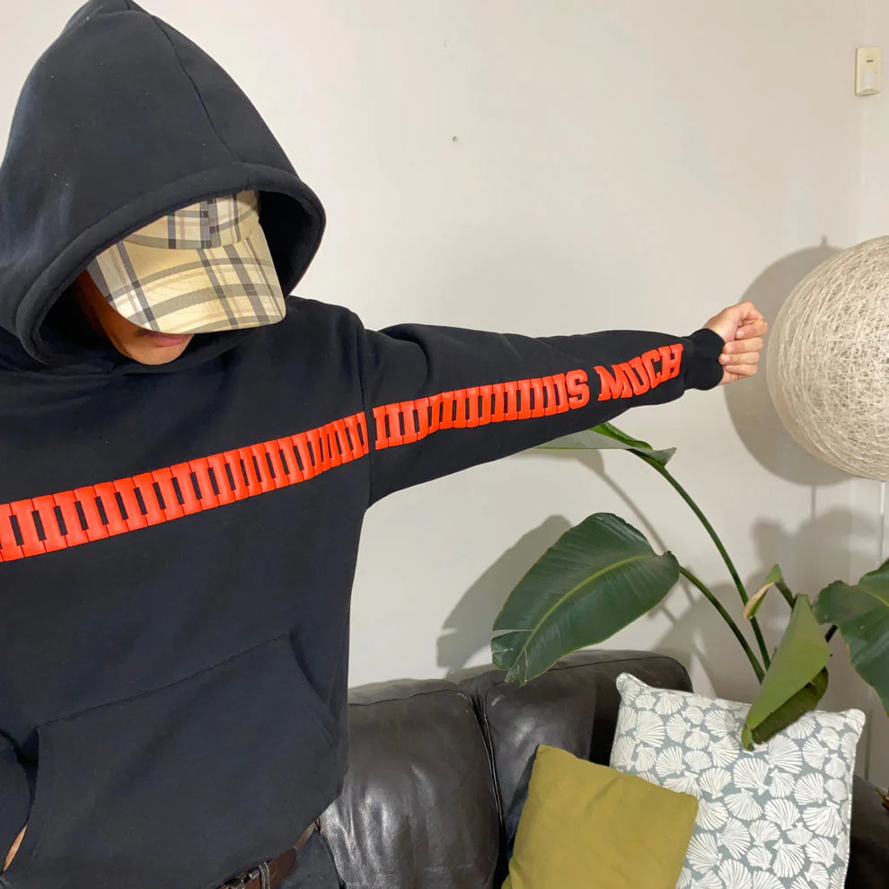 Custom name printed couple hoodies in oversized cotton fabric