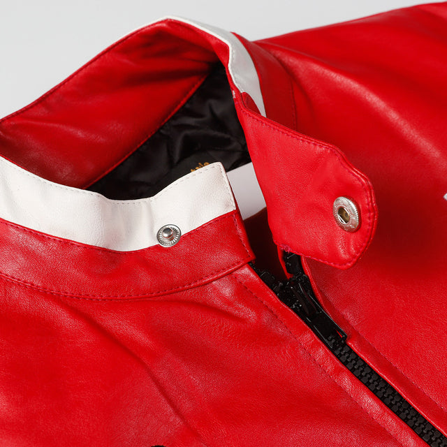 Marlboro Leather Jacket – Retro Racing Biker Style