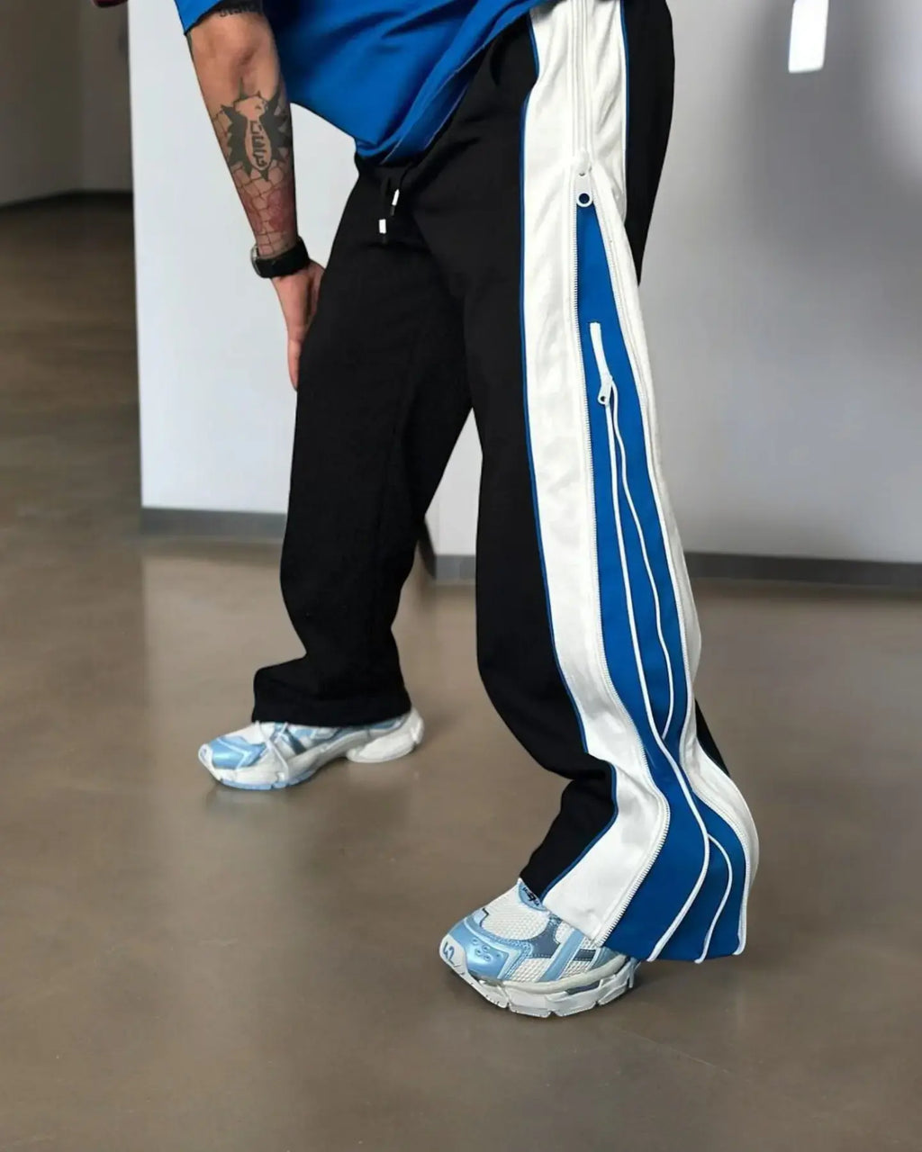 Double Zip Relaxed Track Pants