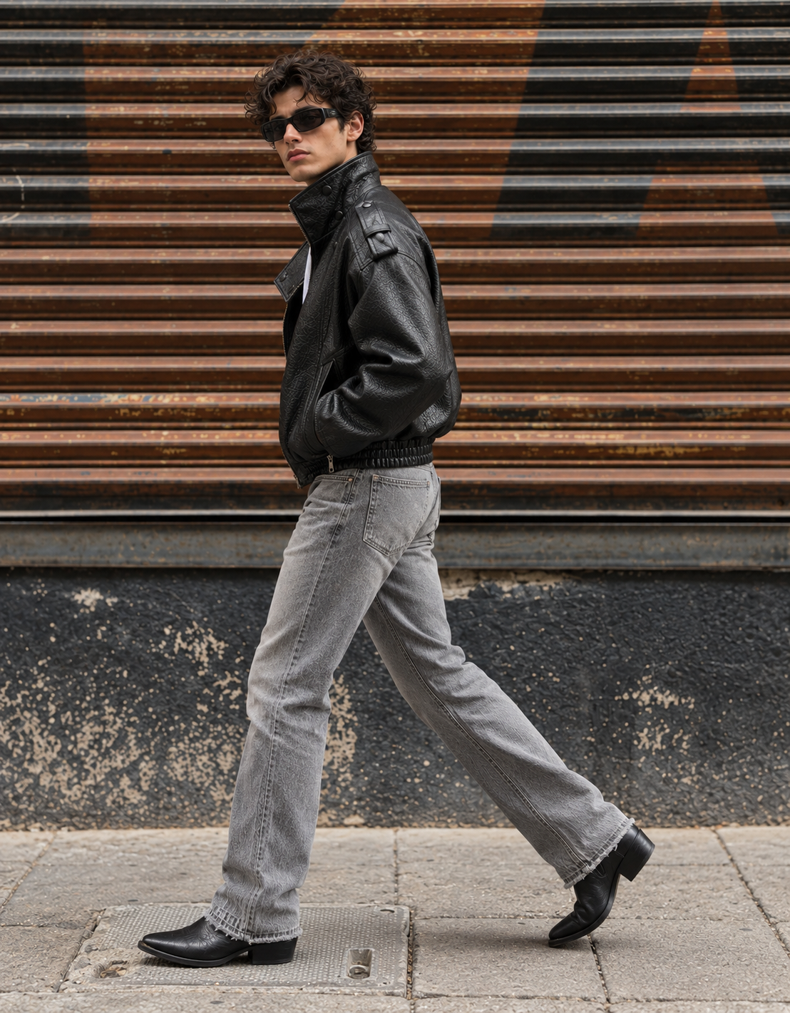 Boxy Faux Leather Jacket in Black – THREADSHADE