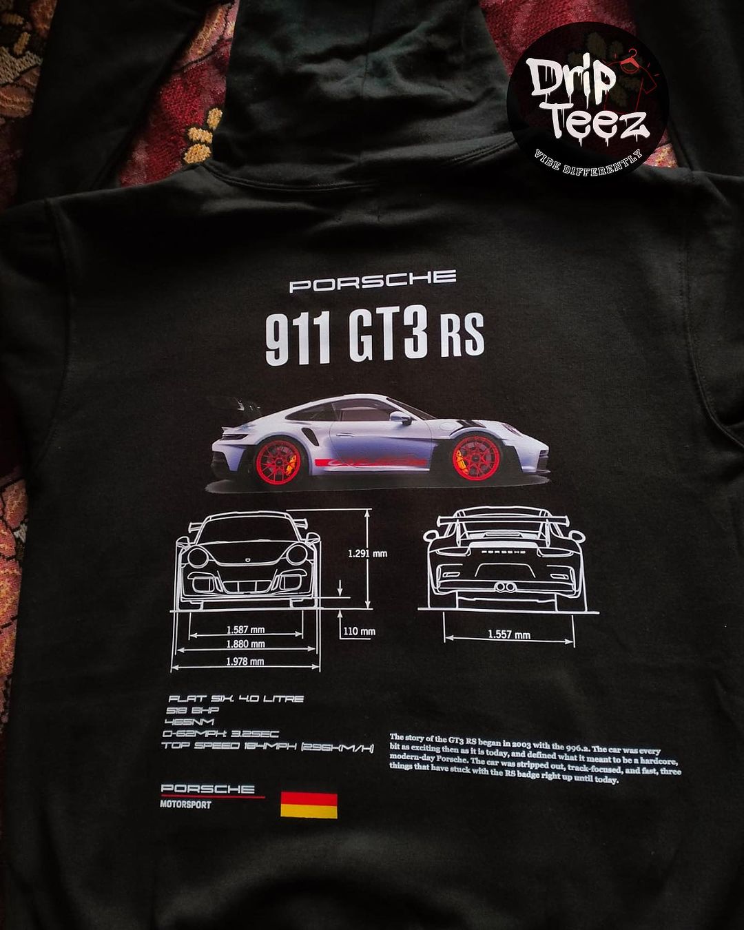 porsche 911 relaxed hoodie Thread Shade
