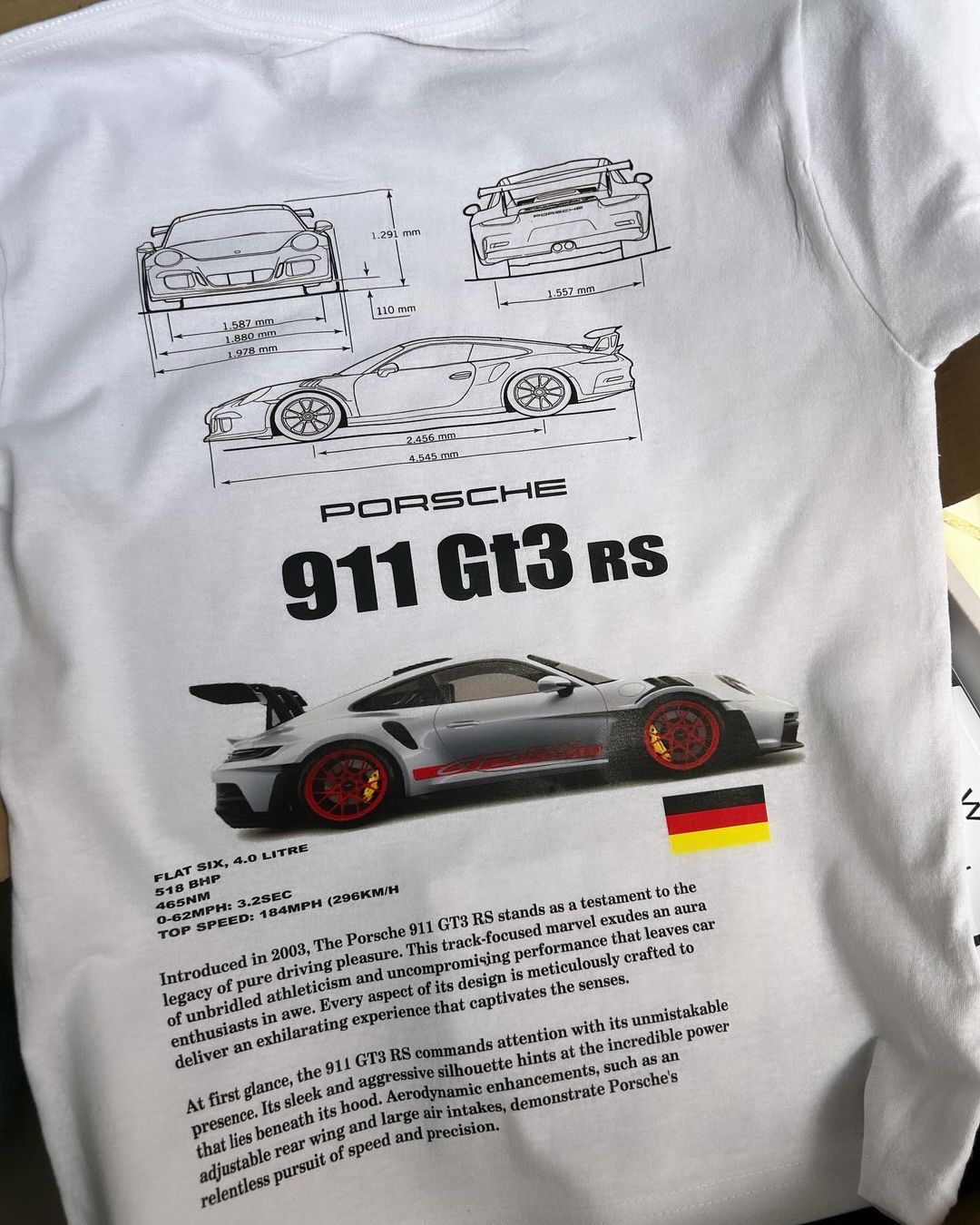Porsche 911 GT3 Oversized Tshirt Thread Shade