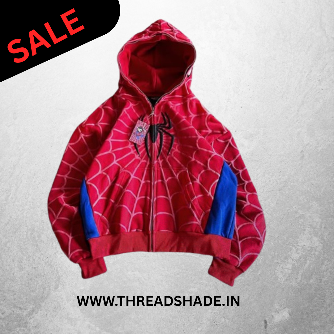 SPIDEY SOCIETY" OG RED ZIP-UP JACKET