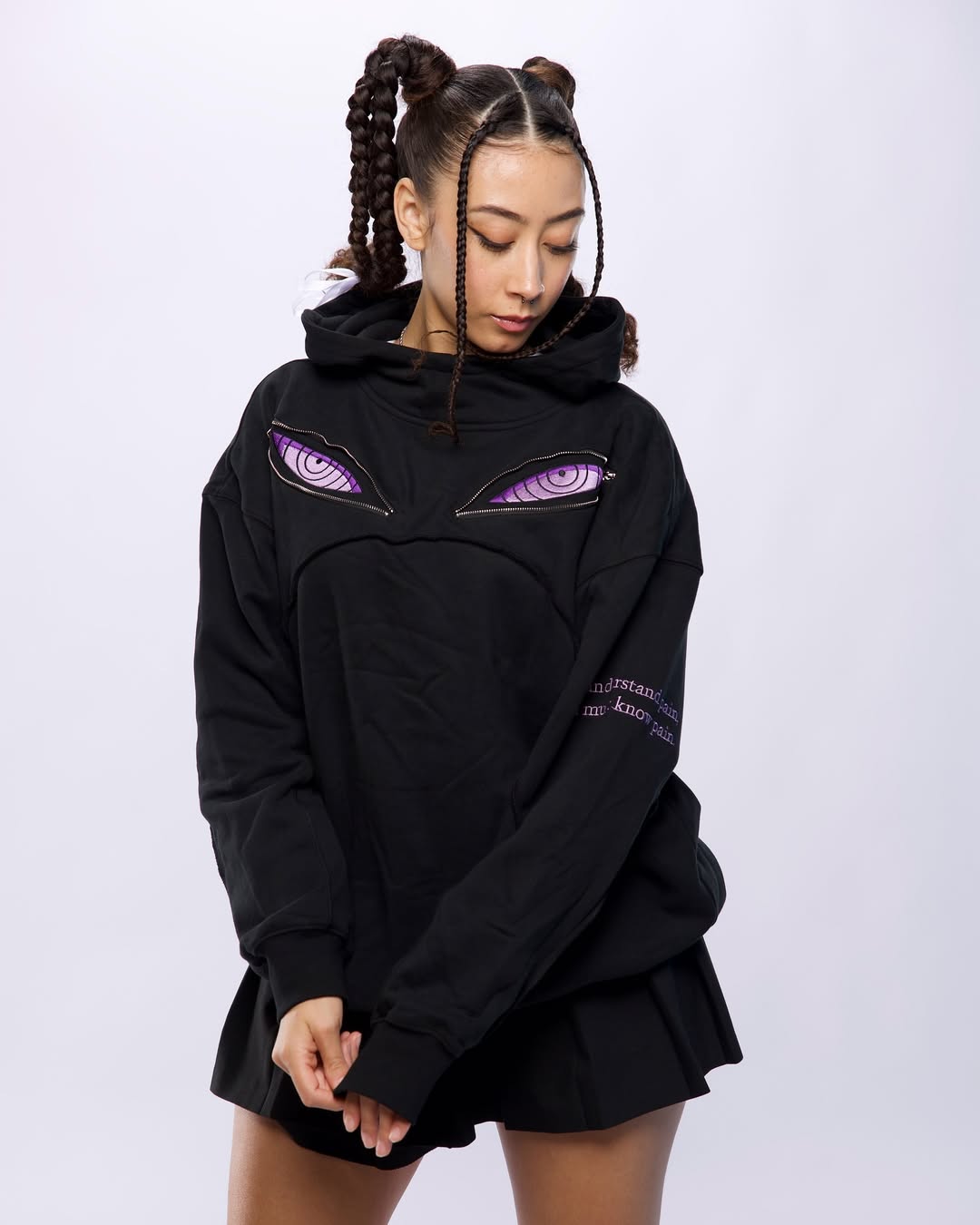 Eternal Shadows: Limited Edition Rinnegan Eyes Anime Hoodie – Unisex Cosplay & Streetwear