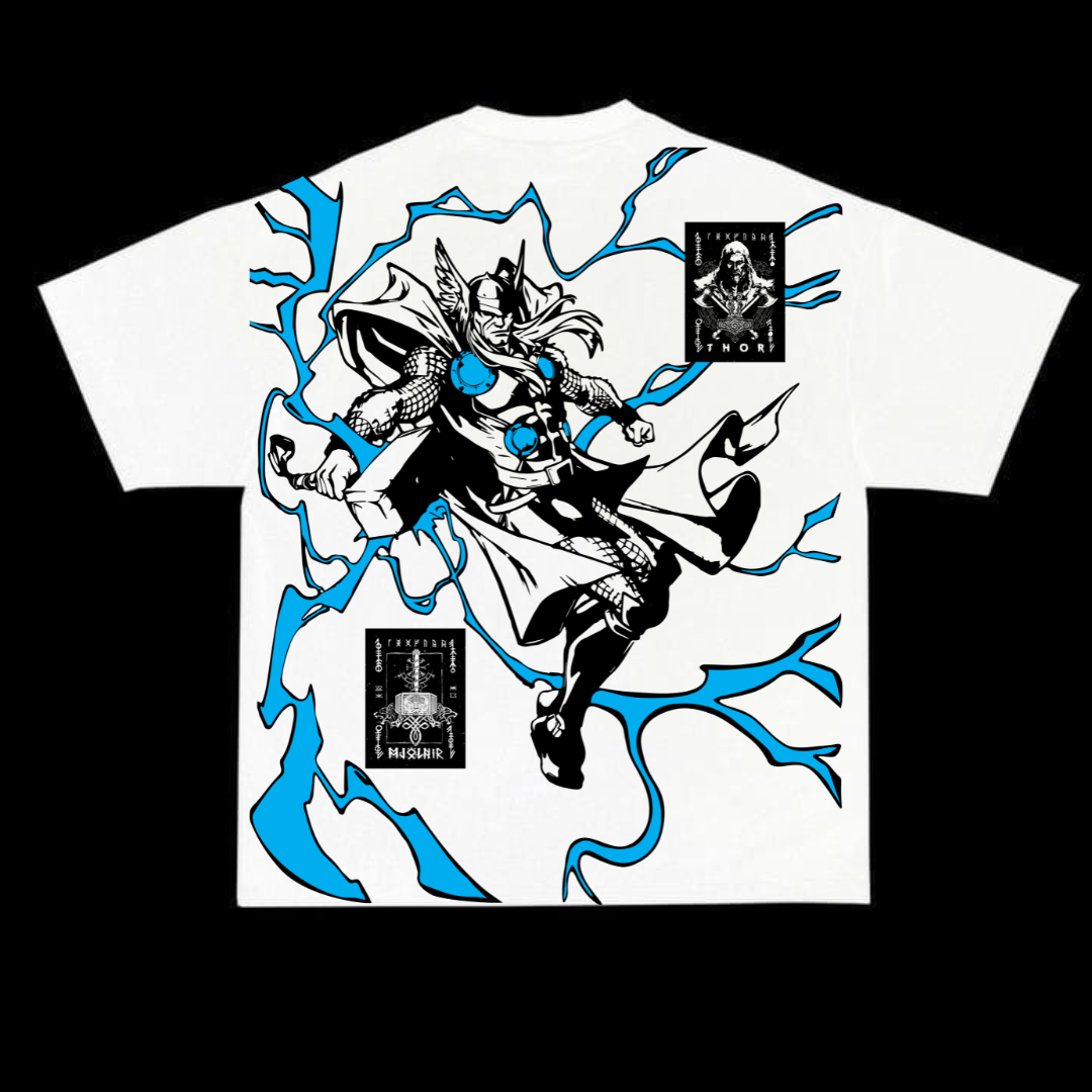 God of Thunder Oversized Tee – Premium Thor-Inspired Streetwear
