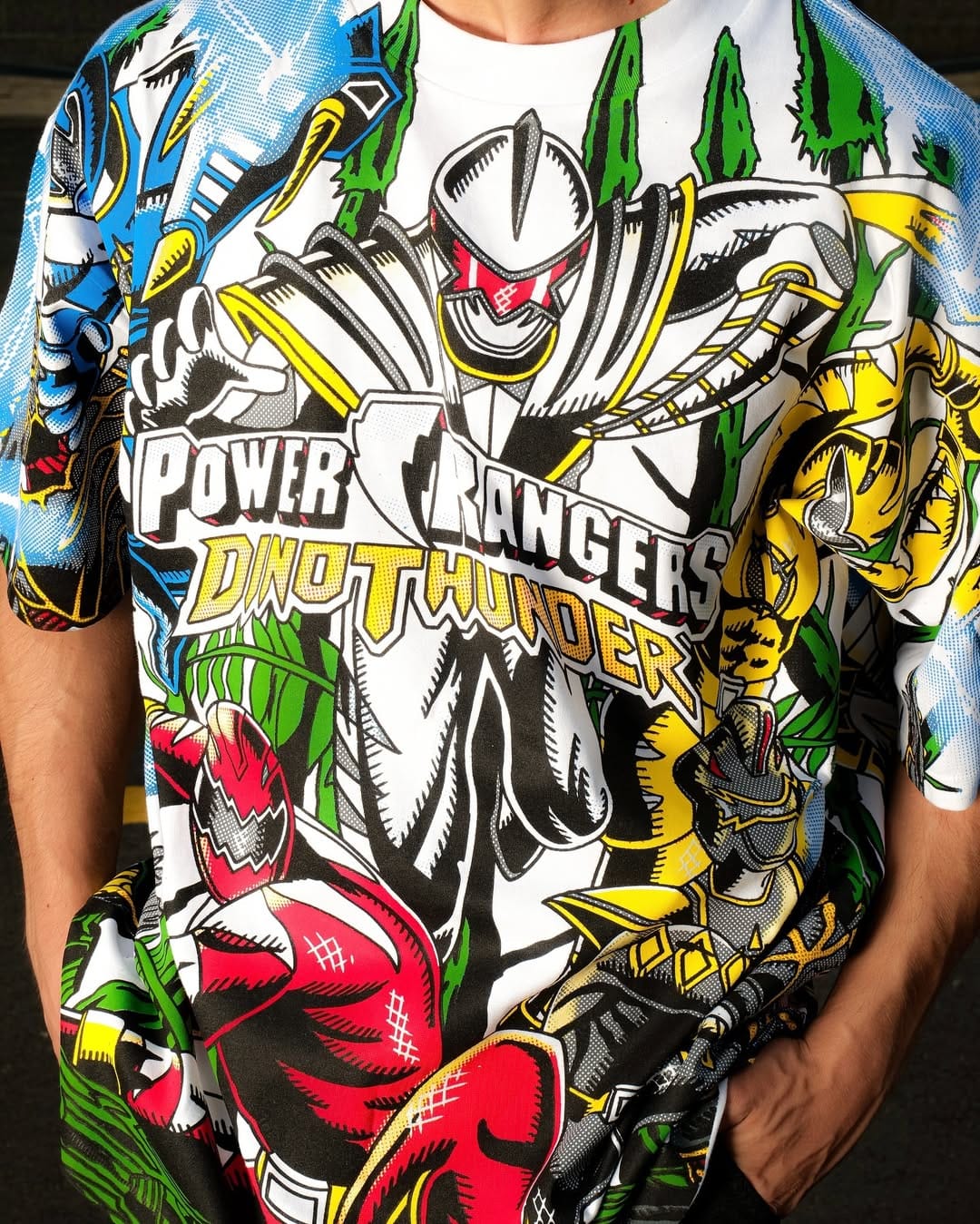 Power Rangers Dino Thunder Oversized T-Shirt | Retro 2000s Streetwear