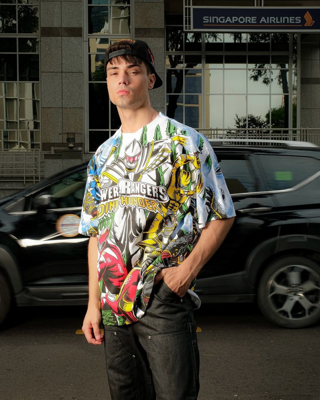 Power Rangers Dino Thunder Oversized T-Shirt | Retro 2000s Streetwear