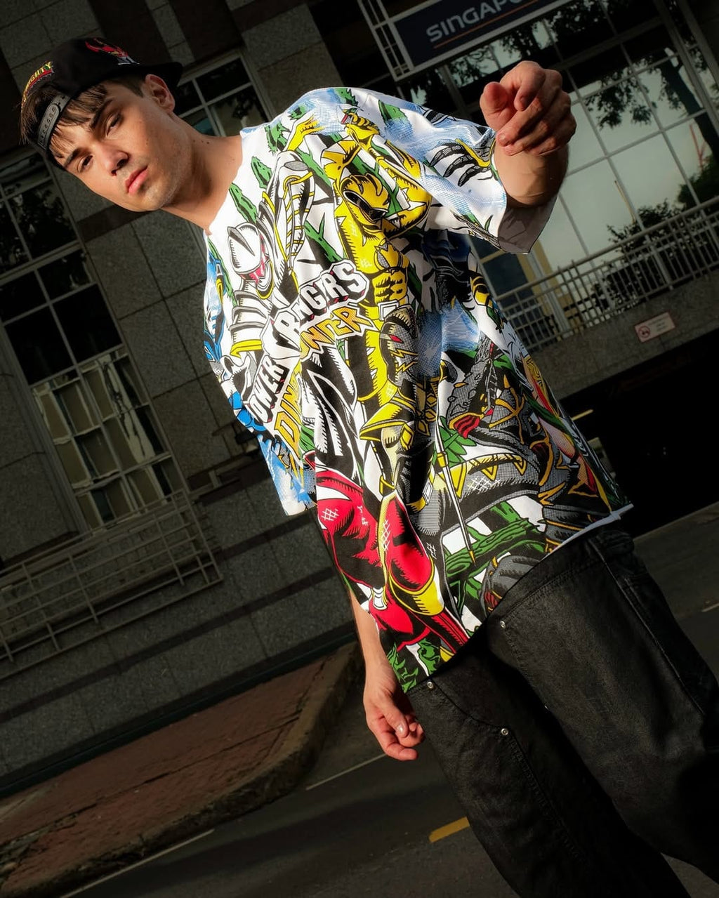 Power Rangers Dino Thunder Oversized T-Shirt | Retro 2000s Streetwear