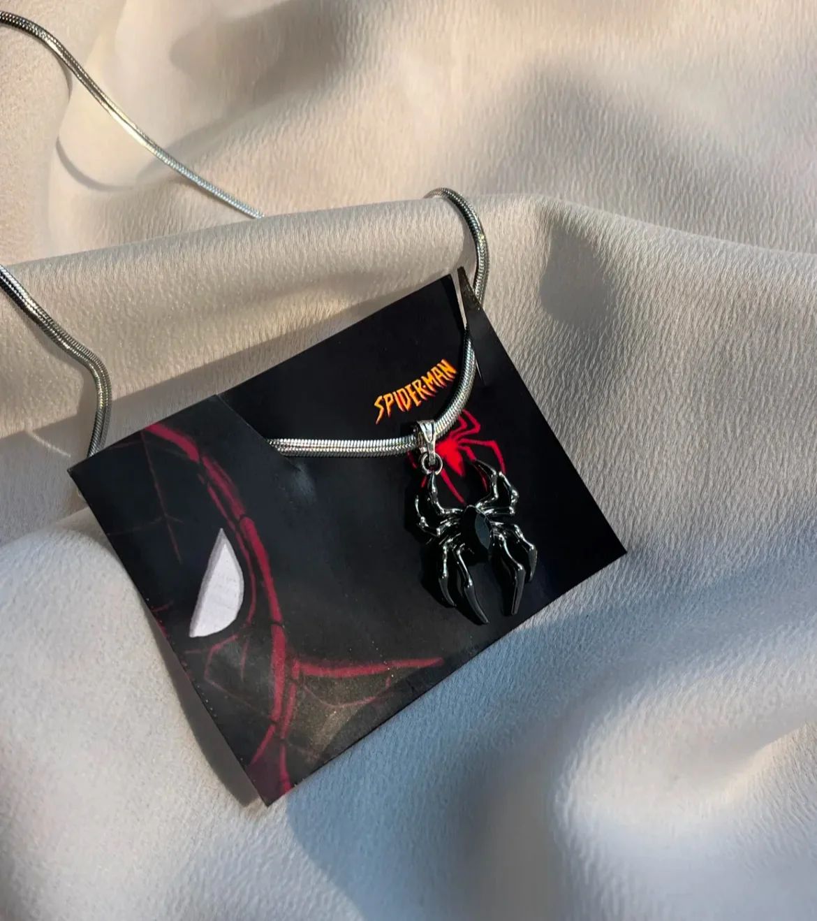 New Spider Pendant For Men And Boy'S Silver Stainless Steel Pendant