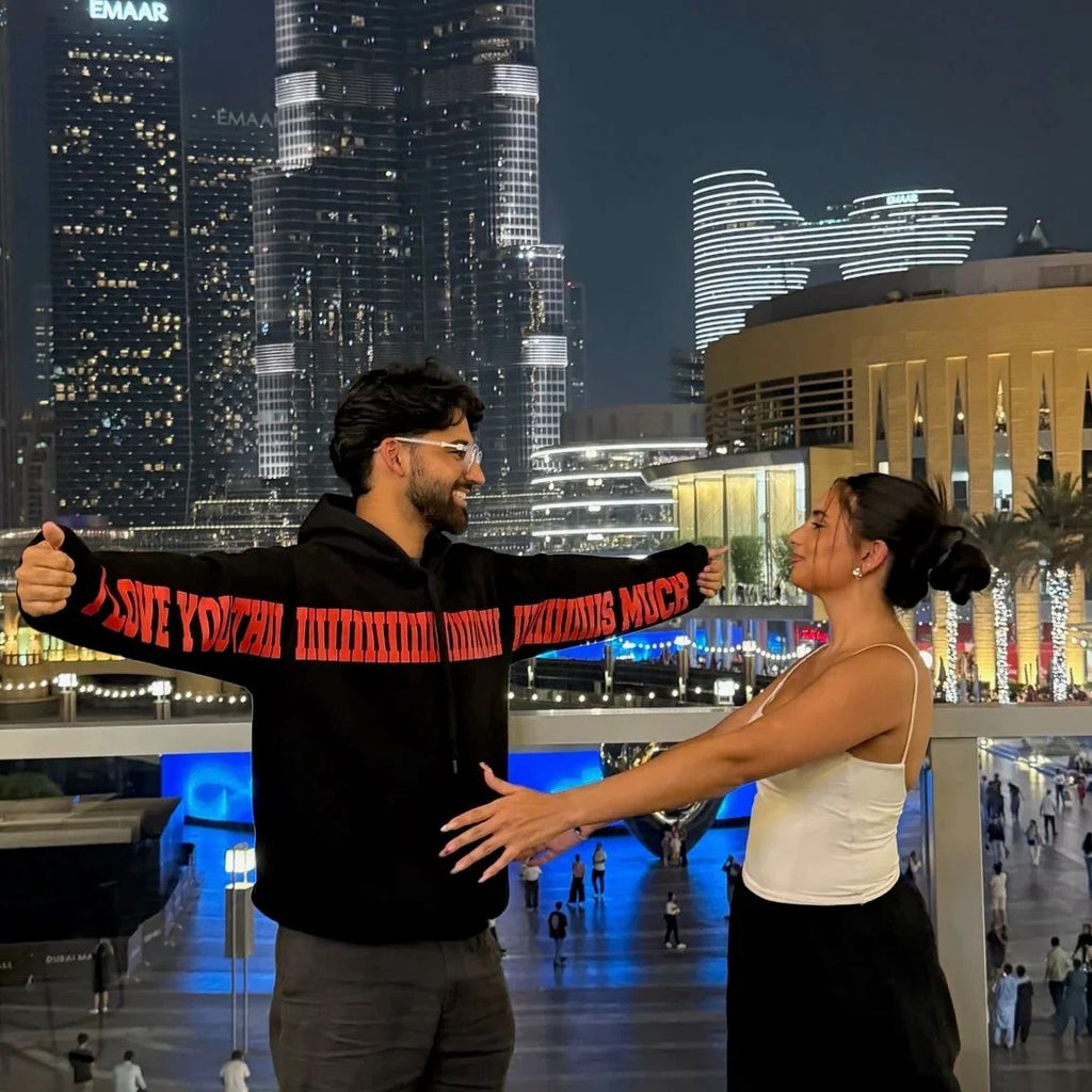 Aesthetic I Love Youu This Much Hoodie