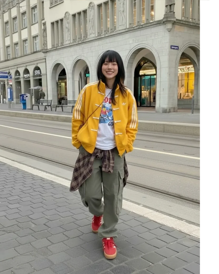 Chinese track top jacket yellow colorway