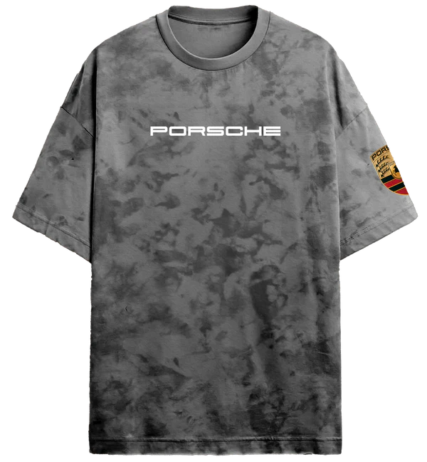 OVERSIZED PORSCHE 911 ACID WASH T-SHIRT | THREADSAHDE