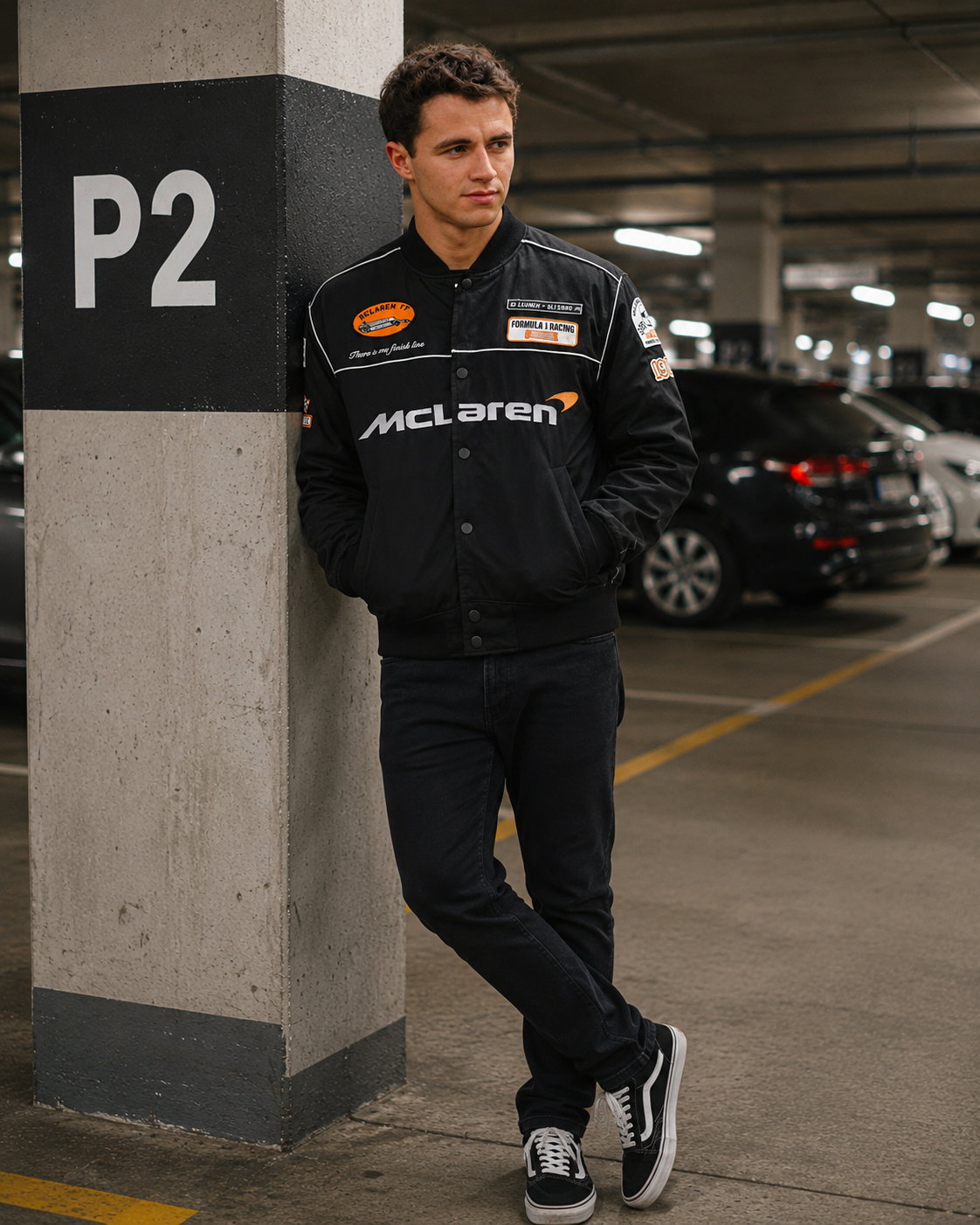 McLaren Racing Bomber Jacket black motorsport streetwear jacket