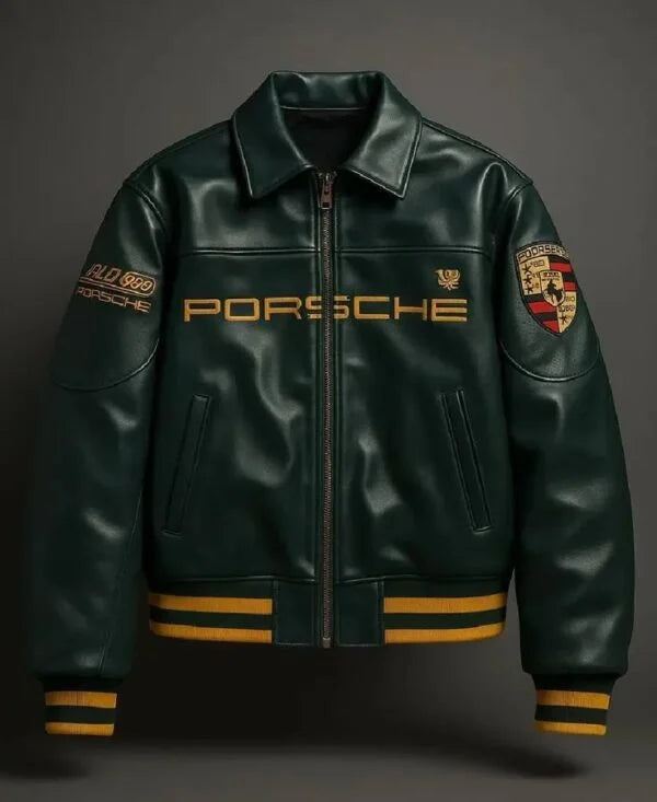 Porsche Leather Jacket for Men – Premium Racing & Motorsport Jacket