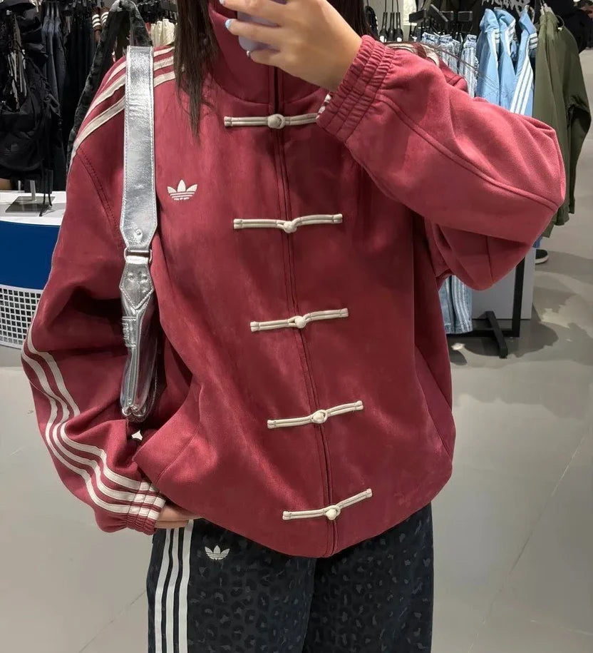 Adidas Originals CTT Chinese Track Top Jacket Maroon| ThreadShade