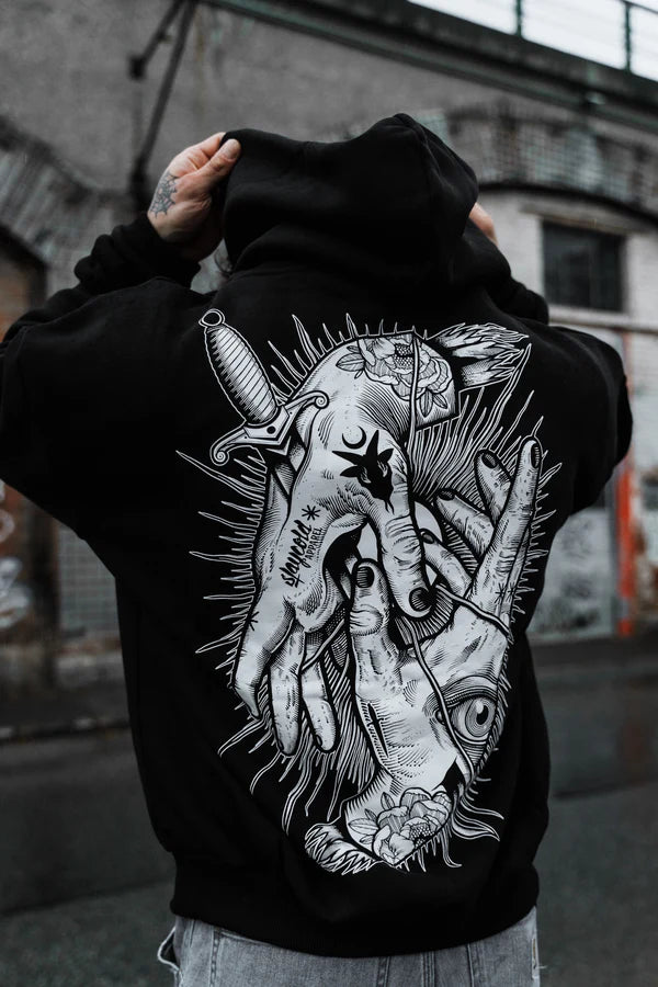 Graphic back print hoodie